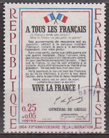 Appel Du 18 Juin 1940 - FRANCE - Affiche "A Tous Les Français", Général De Gaulle - N° 1408 - 1964 - Gebruikt