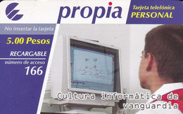 PR-013 TARJETA DE CUBA DE PROPIA DE $5 CULTURA INFORMATICA - Cuba