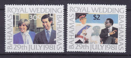 Bahamas 1981 Mi. 480-81 Hochzeit Wedding Of Prince Charles & Diana Spencer Complete Set MNH** - Bahamas (1973-...)