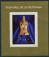ROMANIA 1973 Gold Treasures From Pietroasa Block MNH / **.  Michel Block 107 - Blocks & Kleinbögen