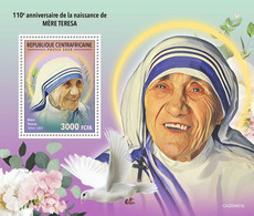 Central Africa.  2020 100th Anniversary Of The Birth Of Mother Teresa. (401b)  OFFICIAL ISSUE - Mother Teresa