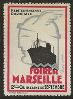 MARSEILLE 1930 FOIRE DE MARSEILLE - Erinnophilie