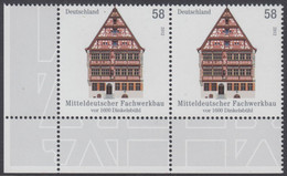 !a! GERMANY 2012 Mi. 2970 MNH Horiz.PAIR From Lower Left Corner -Frame Houses In Germany: Dinkelsbuehl - Nuovi