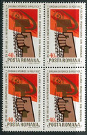 ROMANIA 1973 Workers' Party Block Of 4 MNH / **.  Michel 3123 - Nuevos