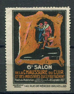 BRUXELLES 1927 6° SALON DE LA CHAUSSURE DU CUIR - Erinnophilie