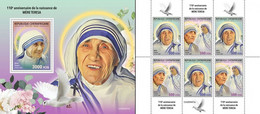 Centrafrica 2020, Mother Teresa, 6val +BF - Mother Teresa