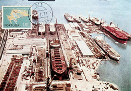 1967 Portugal Inauguração Do Estaleiro Naval Da Lisnave - Cartes-maximum (CM)