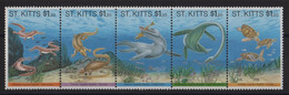 St Christophe - N°790 à 794 - Animaux Prehistorique - Cote 10€ - ** Neufs Sans Charniere - St.Kitts And Nevis ( 1983-...)