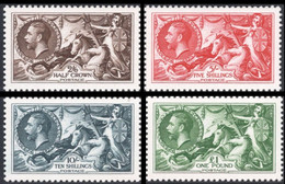 GREAT BRITAIN 1913 Seahorses SET:4 OFFICIAL REPRINT GB - Ensayos, Pruebas & Reimpresiones