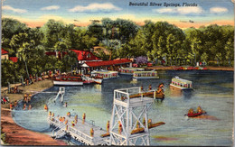 Florida Silver Springs Boat Docks 1944 Curteich - Silver Springs