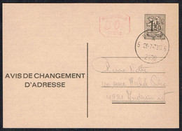 Changement D'adresse N° 16 III F M1 P010M (texte Français) - Circulé - Circulated - Gelaufen - 1973. - Avviso Cambiamento Indirizzo