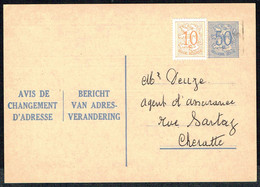 Changement D'adresse N° 12 I FN (texte Français/Néerlandais) - Circulé - Circulated - Gelaufen - 1966. - Avis Changement Adresse