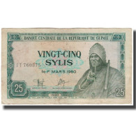 Billet, Guinea, 25 Sylis, 1960-03-01, KM:24a, TB - Guinea