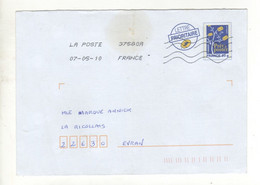 Enveloppe Prêt à Poster FRANCE 20g Oblitération LA POSTE 37580A 07/05/2010 - PAP : Bijwerking /Logo Bleu