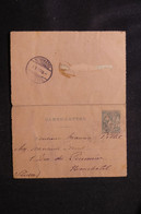 MONACO - Entier Postal ( Carte Lettre ) En 1892 Pour La Suisse - L 75882 - Entiers Postaux