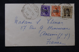 EGYPTE - Enveloppe Pour La France En 1953, Oblitération " Hadayek El Shalalat " Sur Affranchissement Surchargés- L 75893 - Cartas