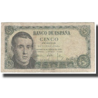 Billet, Espagne, 5 Pesetas, 1951-08-16, KM:140a, TB - 5 Peseten