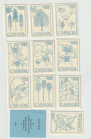 (D158 Canada 1979 , 10 Pictorial Booklets Tree Species Blue Printed - Ganze Markenheftchen