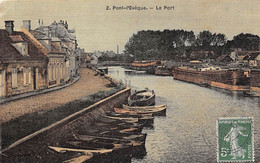 Pont-l'Evêque         60           Le Port.   Péniches . Toilée Couleur.       (voir Scan) - Sonstige & Ohne Zuordnung