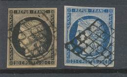 France Classique CERES N°3 Et 4 Obl. TB. H2576 - 1849-1850 Cérès