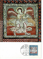 CARTE MAXIMUM ROMANISCHE BILDERDECKE UM 1140 SUISSE PRO PATRIA 1966 - Cartes-Maximum (CM)