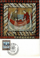 CARTE MAXIMUM ROMANISCHE BILDERDECKE UM 1140 SUISSE PRO PATRIA 1965 - Cartes-Maximum (CM)