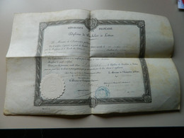 DIPLOME DE BACHELIER EN LETTRES  LYON 1878 - Diploma's En Schoolrapporten