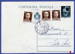 °°° Francobolli N. 4347 - Cartolina Postale Luogotenenza 14/1/46 Viaggiata °°° - Otros & Sin Clasificación