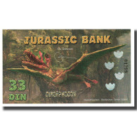 Billet, Espagne, Billet Touristique, 2015, JURASSIC BANK 33 DIN, NEUF - [ 7] Fehldrucke