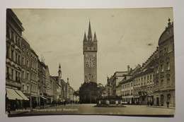 (11/11/68) Postkarte/AK "Straubing" Theresienplatz Mit Stadtturm Um 1930 - Straubing