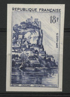 N° 1127 ESSAI NON DENTELE ​​​​​​​Beynac - Cazenac 18Fr Bleu Outremer Foncé. Neuf * (MH). TB. - Farbtests 1945-…