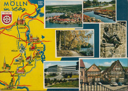 D-23879 Mölln - In Lauenburg - Alte Ansichten - Landkarte - Map - Mölln
