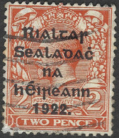 Ireland. 1922 Early Thom Overprint. 2d Die I Used. SG 12 - Oblitérés