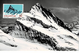 CARTE MAXIMUM MONTAGNE BERG MOUNTAIN FINSTERAARHORN SUISSE 1966 - Cartes-Maximum (CM)