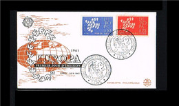 1961 - Europe CEPT FDC France - Issue Europa FDC Service - Cancel Lens [TD189] - 1961