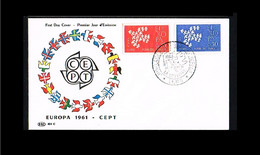 1961 - Europe CEPT FDC France - 454C - Issue P.A.C. - Cancel Lens [TE009] - 1961