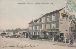 Vaucresson - La Maison Bourcier Et La Gare  - Scan Recto-verso - Vaucresson