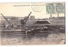 CPA 92 Gennevilliers - Grésillons Gennevilliers - Pont Tranbordeur De L'usine - Péniche, Battelerie - Gennevilliers