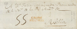 Sobre . (1799ca). Frente De Plica Judicial De CARMONA A SEVILLA. Marca CARMON / ANDAª VAXA (P.E.2) Edición 2004. MAGNIFI - Autres & Non Classés