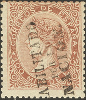 *99HN. 1868. 100 Mils Castaño. HABILITADO / POR LA / NACION, De Madrid. BONITO Y MUY RARO. Cert. CEM. - Autres & Non Classés