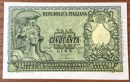 50 LIRE ITALIA ELMATA 31 12 1951 Di Cristina Q.FDS/fds NATURALE LOTTO 2760 - 50 Liras