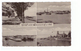 Allemagne Gruss Aus Emmerich A Rhein CPSM PF Carte 4 Vues Bateau Peniche - Emmerich