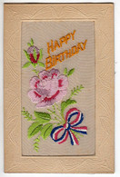 : Carte Brodée : Guerre 14-18 : Happy Birthday - Guerre 1914-18