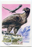 ANDORRE FRANCAIS CARTE MAXIMUM DU N°219 AIGLE ROYAL DES..... AVEC OBLITERATION 1er JOUR ANDORRE-LA-VIEILLE 27 MAI 1972 - Maximum Cards