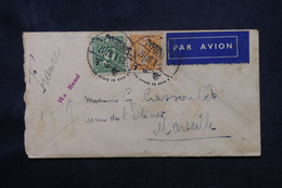 CHINE - Enveloppe De Shangaï Pour La France En 1937 Avec Griffe " Via Hanoï "- L 76107 - 1912-1949 Republik