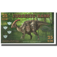 Billet, Espagne, Billet Touristique, 2015, JURASSIC BANK 25 DIN, NEUF - [ 7] Fautés & Variétés