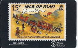 ISLE OF MAN - The Isle Of Man Express Going Up A Gradient - STAMP - 15.000EX - Isle Of Man