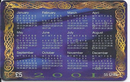 ISLE OF MAN - 2001 CALENDAR - CELTIC ART - 6.000EX - Isla De Man