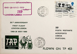 1969 Great Britain 20th Anniversary Of The 1st TAP Flight London - Lisbon - Andere & Zonder Classificatie