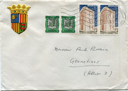 ANDORRE FRANCAIS LETTRE DEPART ANDORRA-LA-VIEILLE 18-6-1965 POUR LA FRANCE - Storia Postale
